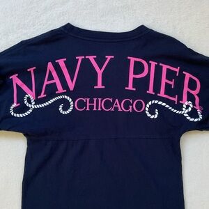 Boxercraft Navy Pier Chicago Long Sleeve Cotton Jersey Spirit Shirt XS